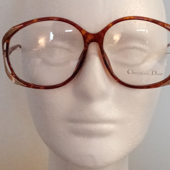Beautiful Christian Dior Faux Tortoise/Gold Eyeglass Frame Germany - Picture 5 of 6